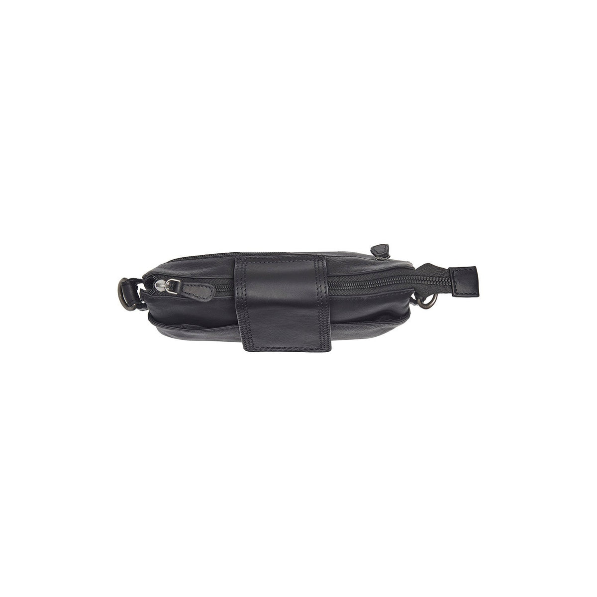 Solid Antique Brass Hardware &amp; Heavy-Duty Dual Zipper Detail on Calora Full-Grain Leather Shoulder Bag pour Femme