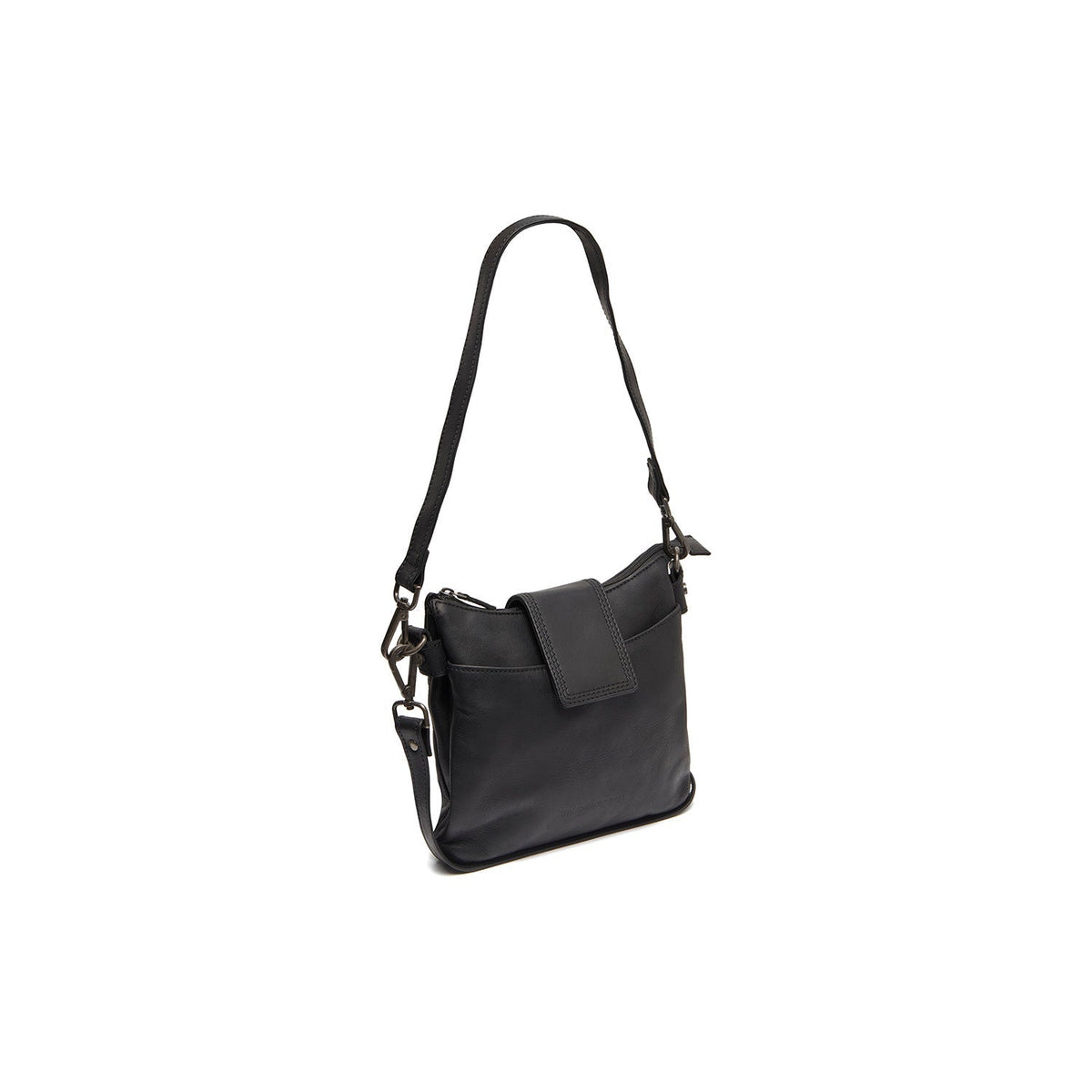 Calora Full-Grain Leather Shoulder Bag pour Femme in Classic 100% Full-Grain Leather - Full Exterior Front Profile View | Acheter en ligne