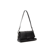 Clifden Full-Grain Leather Shoulder Bag pour Femme in Classic 100% Full-Grain Leather - Full Exterior Front Profile View | Acheter en ligne