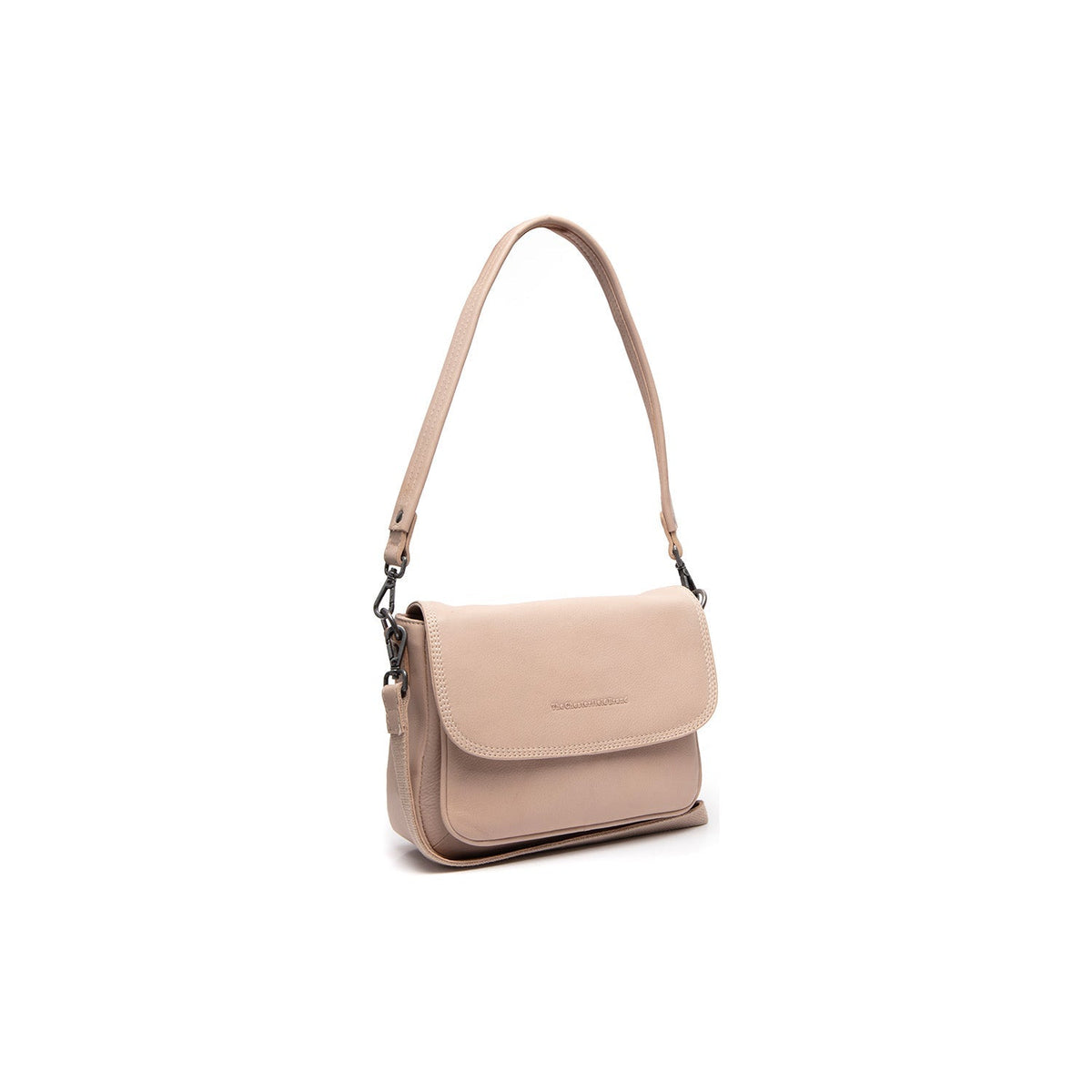 Miloa Full-Grain Leather Shoulder Bag pour Femme in Classic 100% Full-Grain Leather - Full Exterior Front Profile View | Acheter en ligne