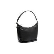 Moneva Full-Grain Leather Shoulder Bag pour Femme in Classic 100% Full-Grain Leather - Full Exterior Front Profile View | Acheter en ligne