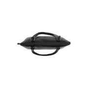 Selvino Full-Grain Leather Shoulder Bag pour Femme - Structured Side Profile Showing Gusset Depth &amp; Expansion Capacity