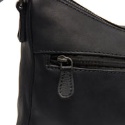 Tivra Full-Grain Leather Shoulder Bag pour Femme - Structured Side Profile Showing Gusset Depth &amp; Expansion Capacity