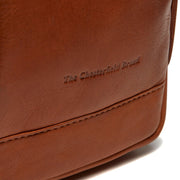 Cognac Leather Sling Bag Riga pour Femme, detail view 4