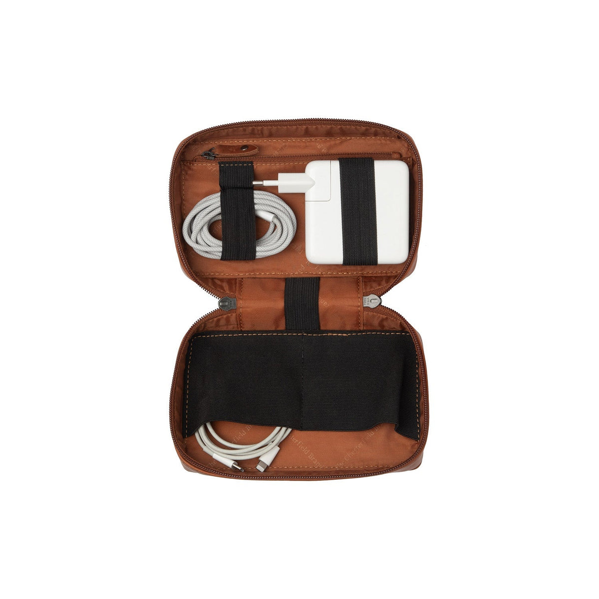 
Cognac Leather Tech-Organizer Ardan pour Femme pour Femme, front view
