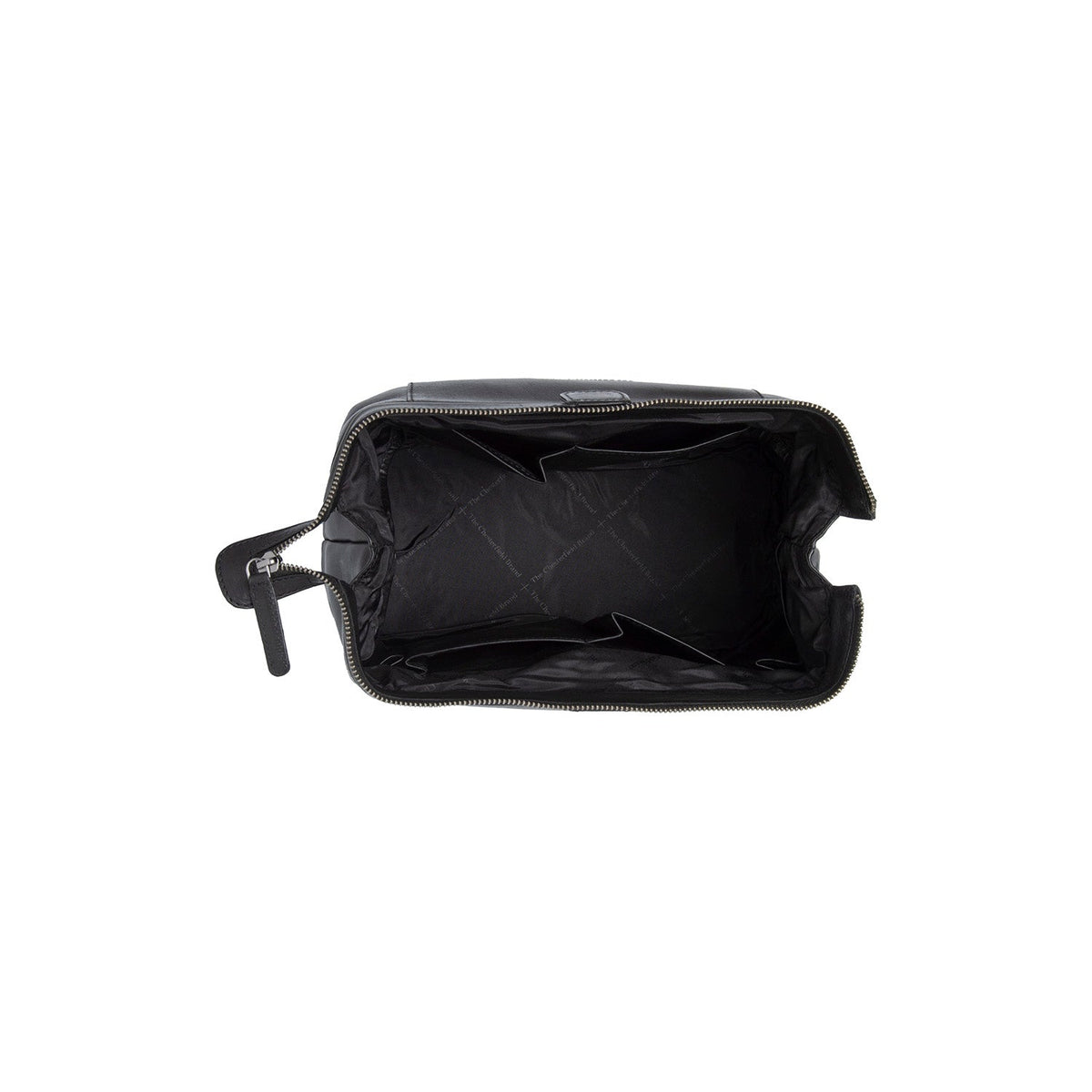 
Vue détaillée of Classic Collar & Heavy-Duty Zipper Hardware on Biassa Trousse de toilette en cuir pleine fleur