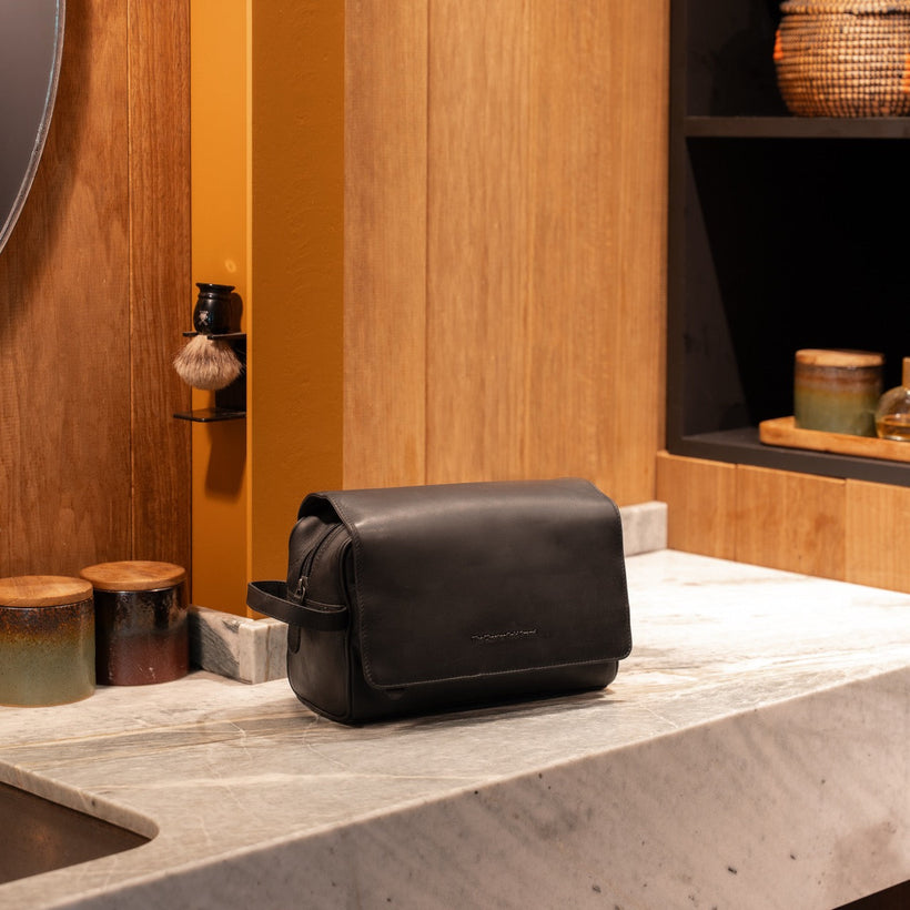 Rosario Full-Grain Leather Toiletry Bag pour Femme