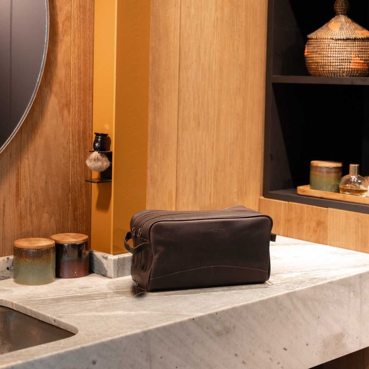 Stefan Full-Grain Leather Toiletry Bag pour Femme – Vue produit alternative 2