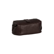 Tailored Rib Cuffs &amp; Hem Craftsmanship Construction Detail on Vince Full-Grain Leather Toiletry Bag pour Femme