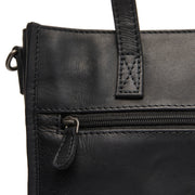 Estella Full-Grain Leather Tote Bag pour Femme - Structured Side Profile Showing Gusset Depth &amp; Expansion Capacity