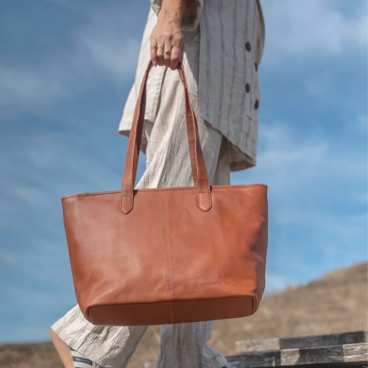 Monza Full-Grain Leather Tote Bag pour Femme – Vue produit alternative 2