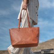 Monza Full-Grain Leather Tote Bag pour Femme – Vue produit alternative 2
