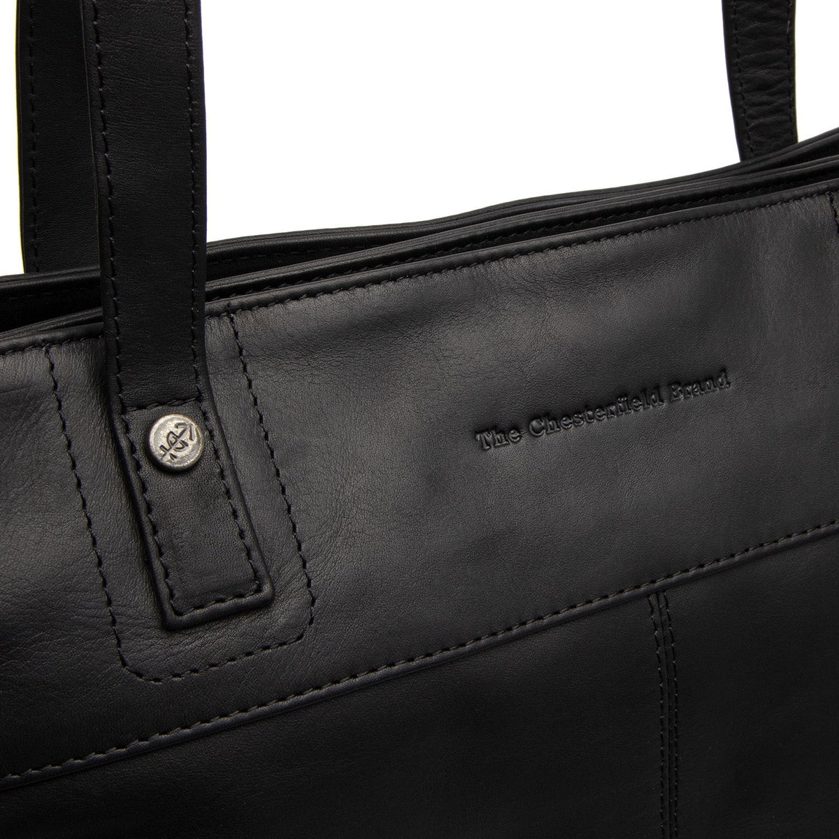 
Classic 100% Full-Grain leather Bag - Perspective arrière montrant les bretelles en cuir renforcées