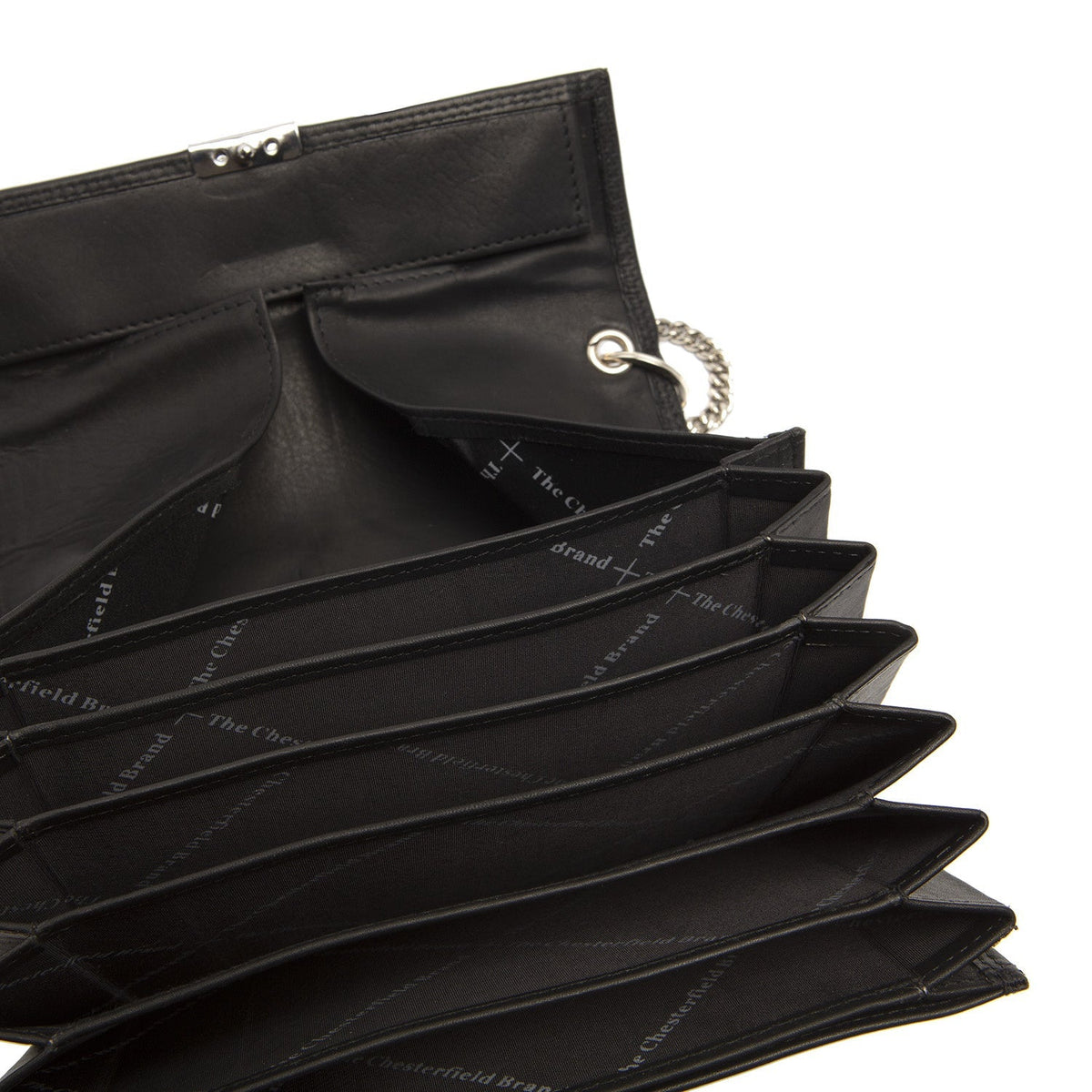 
Classic 100% Full-Grain leather Wallet - Perspective arrière montrant les bretelles en cuir renforcées