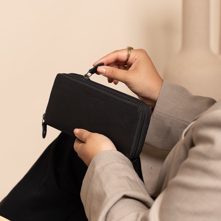 Hadley Full-Grain Portefeuille en Cuir pour Femme