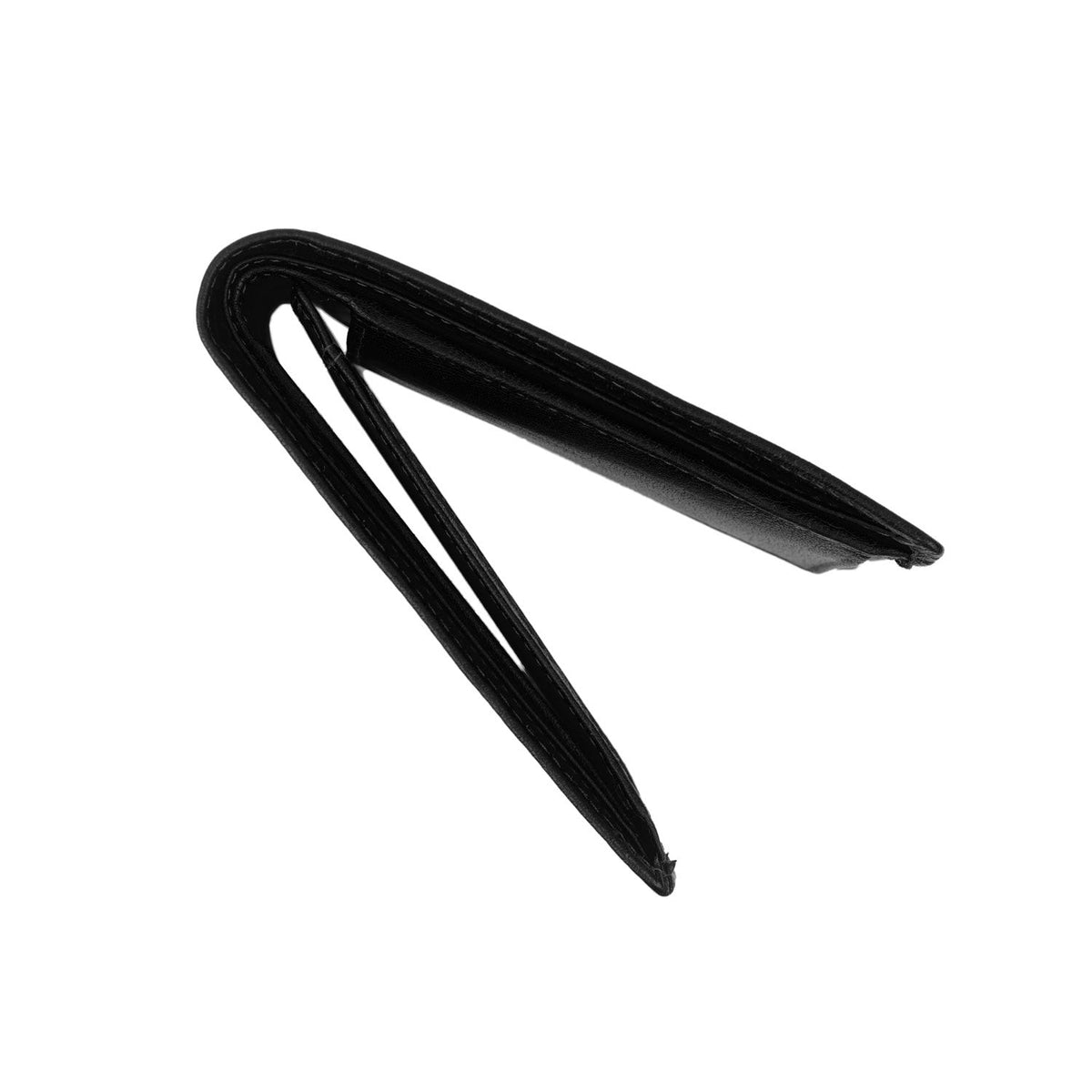 Harlem Full-Grain Portefeuille en Cuir pour Homme - Structured Side Profile Showing Gusset Depth &amp; Expansion Capacity