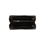 
Solid Antique Brass Hardware & Heavy-Duty Dual Zipper Detail on Livorno Portefeuille en cuir pleine fleur