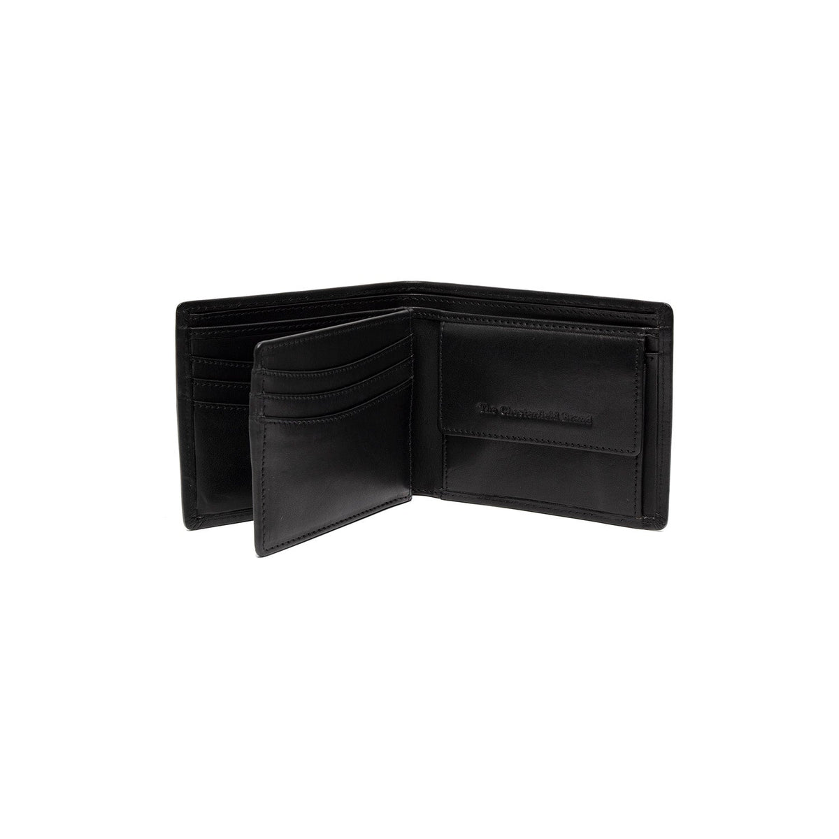 Positano Full-Grain Portefeuille en Cuir pour Homme - Structured Side Profile Showing Gusset Depth &amp; Expansion Capacity