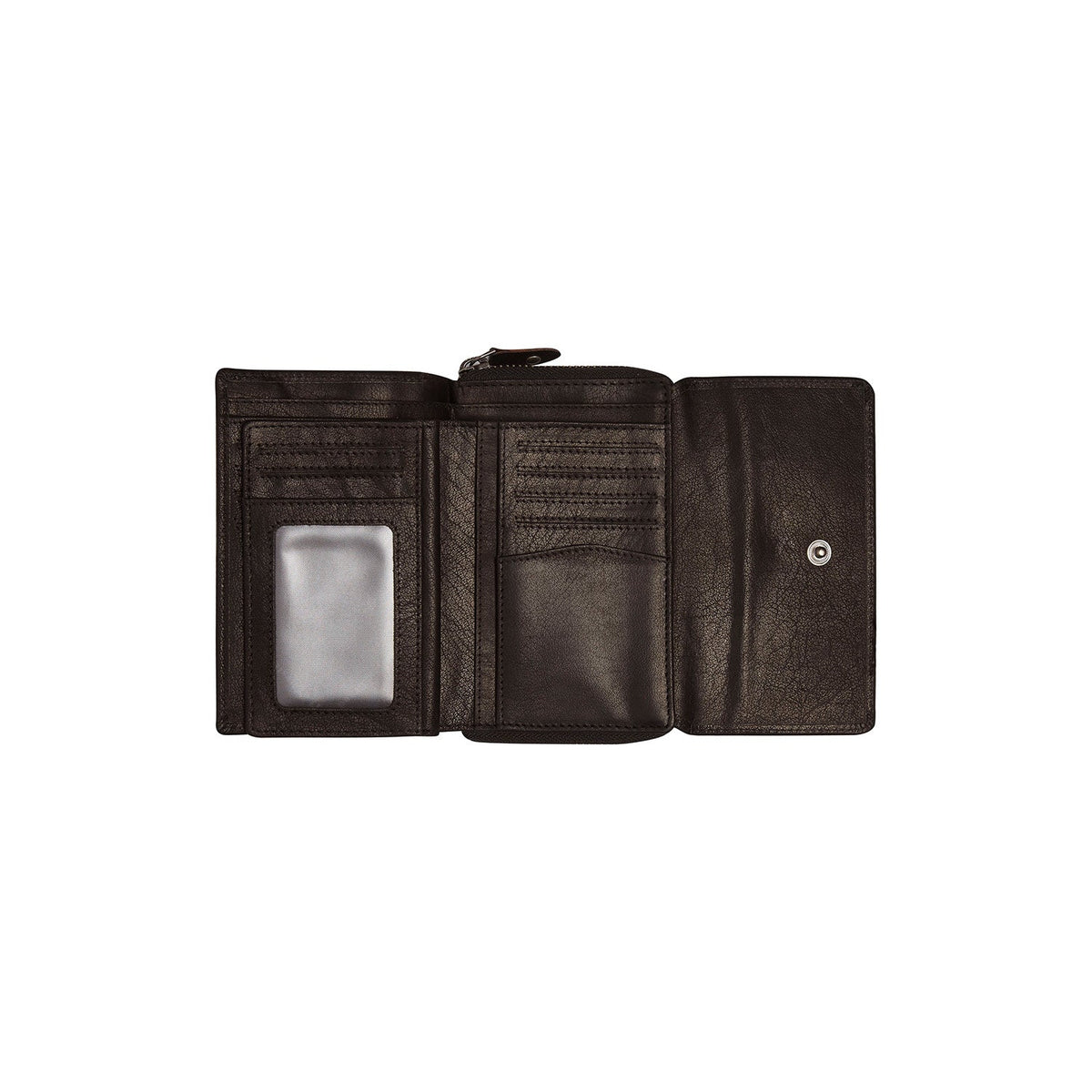 
Classic 100% Full-Grain leather Wallet - Perspective arrière montrant les bretelles en cuir renforcées