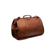 Corfu Full-Grain Leather Weekender Bag pour Femme in Classic 100% Full-Grain Leather - Full Exterior Front Profile View | Acheter en ligne