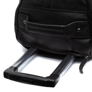 Solid Antique Brass Hardware &amp; Heavy-Duty Dual Zipper Detail on Leather Weekender Trolley Jayven pour Femme