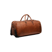 Cognac Leather Weekender Trolley Jayven pour Femme, detail view 6