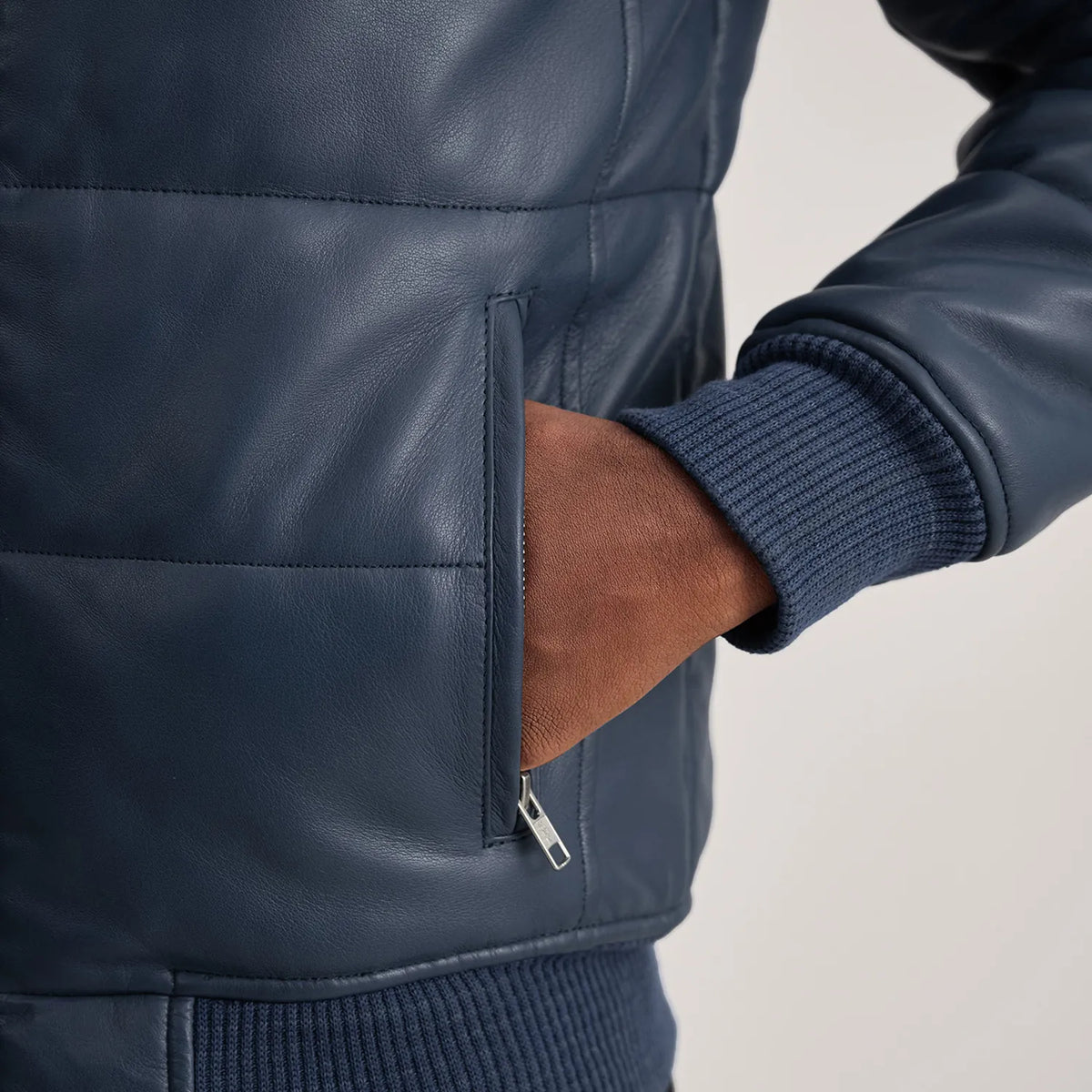 Lucas Blouson Bomber en Cuir pour Homme – Vue produit alternative 6