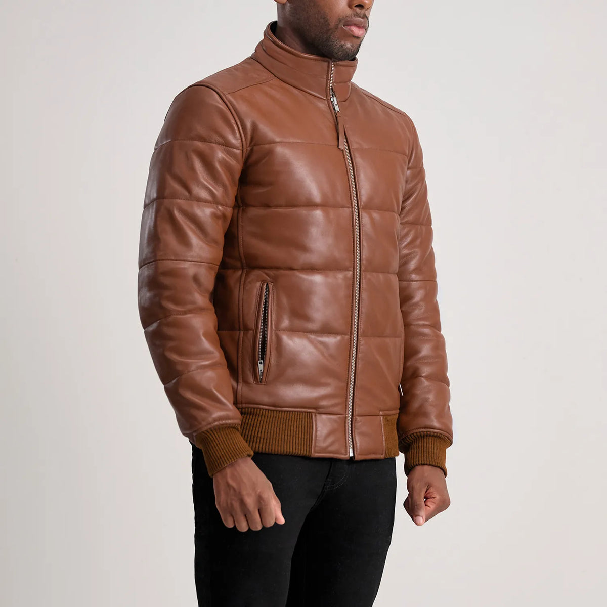 Lucas Blouson Bomber en Cuir pour Homme – Vue produit alternative 2