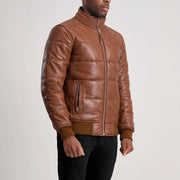 Lucas Blouson Bomber en Cuir pour Homme – Vue produit alternative 2