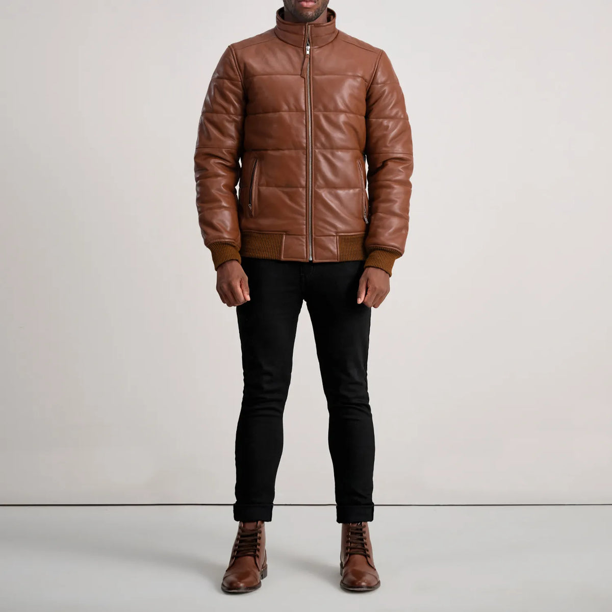 Lucas Blouson Bomber en Cuir pour Homme – Vue produit alternative 3