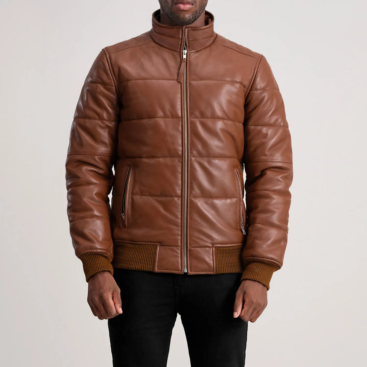 Lucas Blouson Bomber en Cuir pour Homme – Vue produit alternative 4