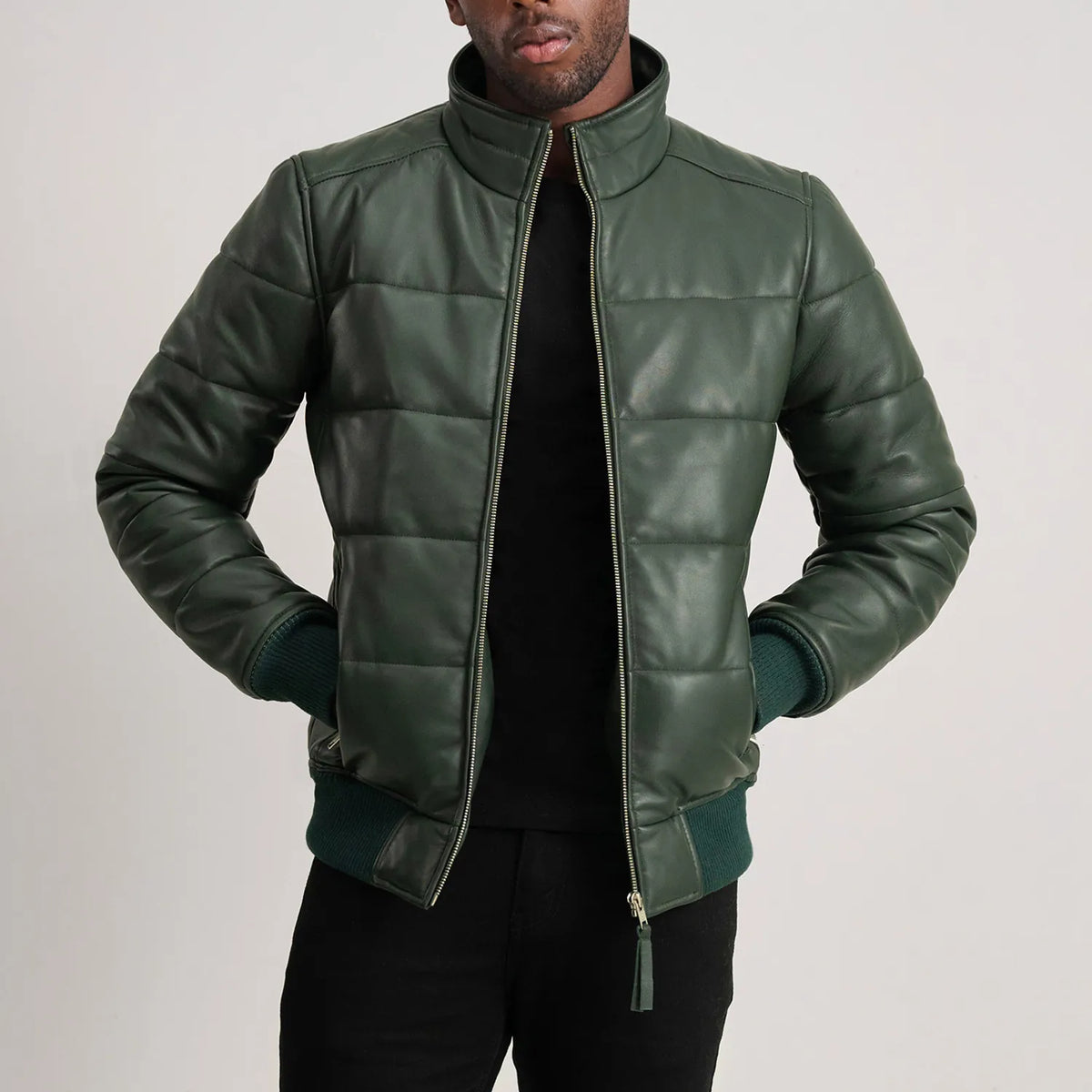 Lucas Blouson Bomber en Cuir pour Homme – Vue produit alternative 1