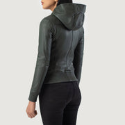 
Luna Hooded Blouson Bombardier en Cuir pour Femme – alternate product view 5