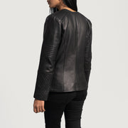 Nexi Matelassé Veste en Cuir pour Femme – Vue produit alternative 5