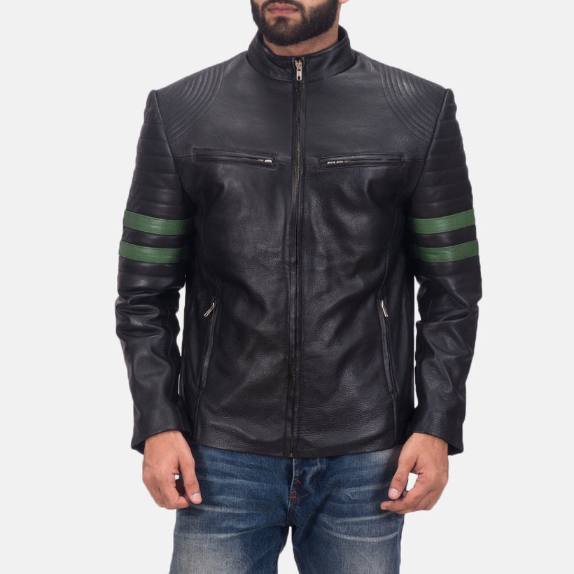 Night Trooper Veste en Cuir pour Homme