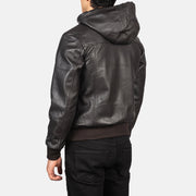 Nintenzo Blouson Bomber en Cuir pour Homme – Vue produit alternative 5