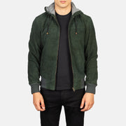 Nintenzo Blouson Bomber en Cuir pour Homme – Vue produit alternative 1