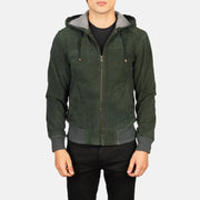 Nintenzo Blouson Bomber en Cuir pour Homme – Vue produit alternative 4