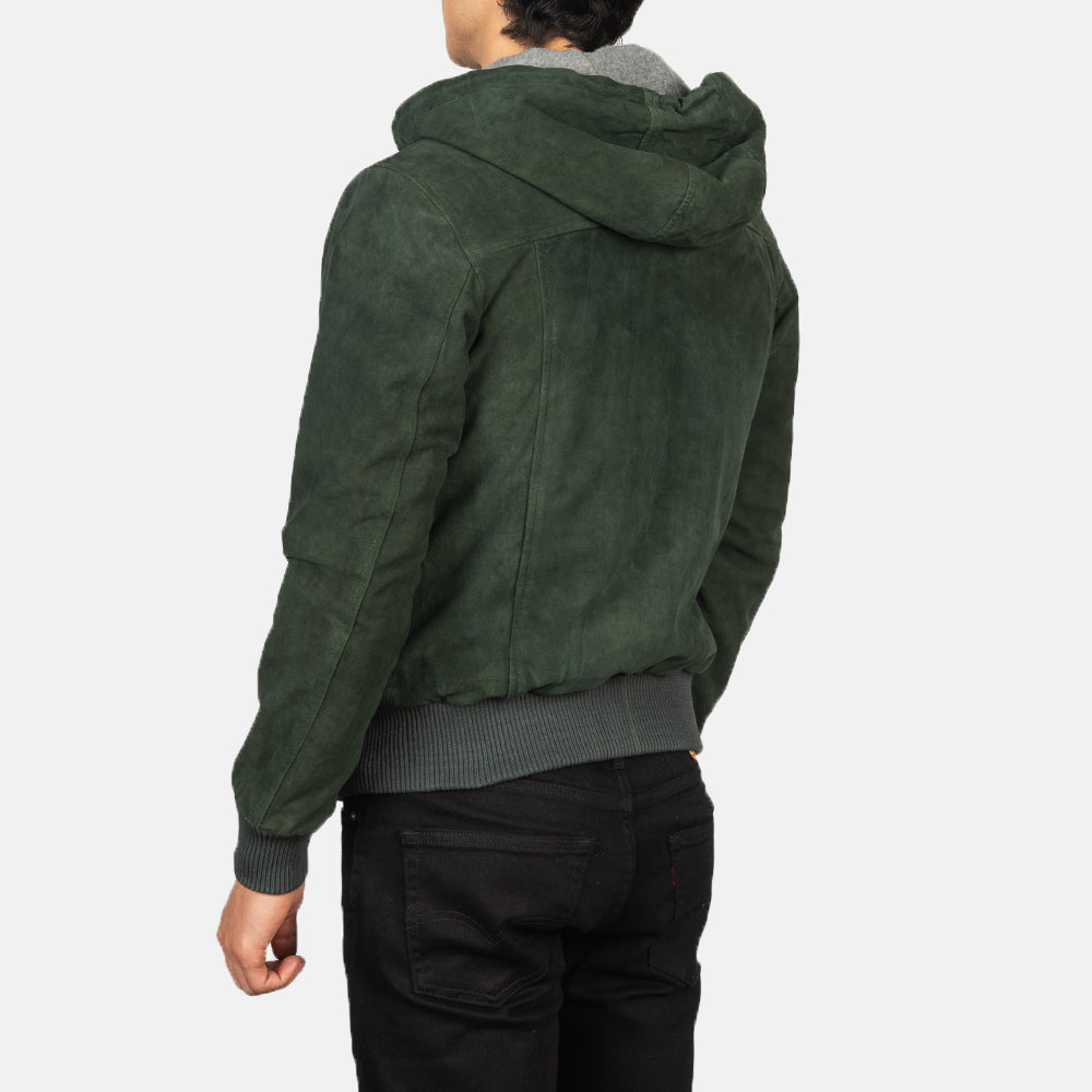 Nintenzo Blouson Bomber en Cuir pour Homme – Vue produit alternative 5