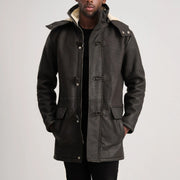 Nolan Manteau en Cuir pour Homme – Vue produit alternative 4