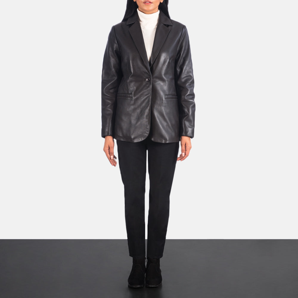 Norma Blazer en Cuir pour Femme – Vue produit alternative 4