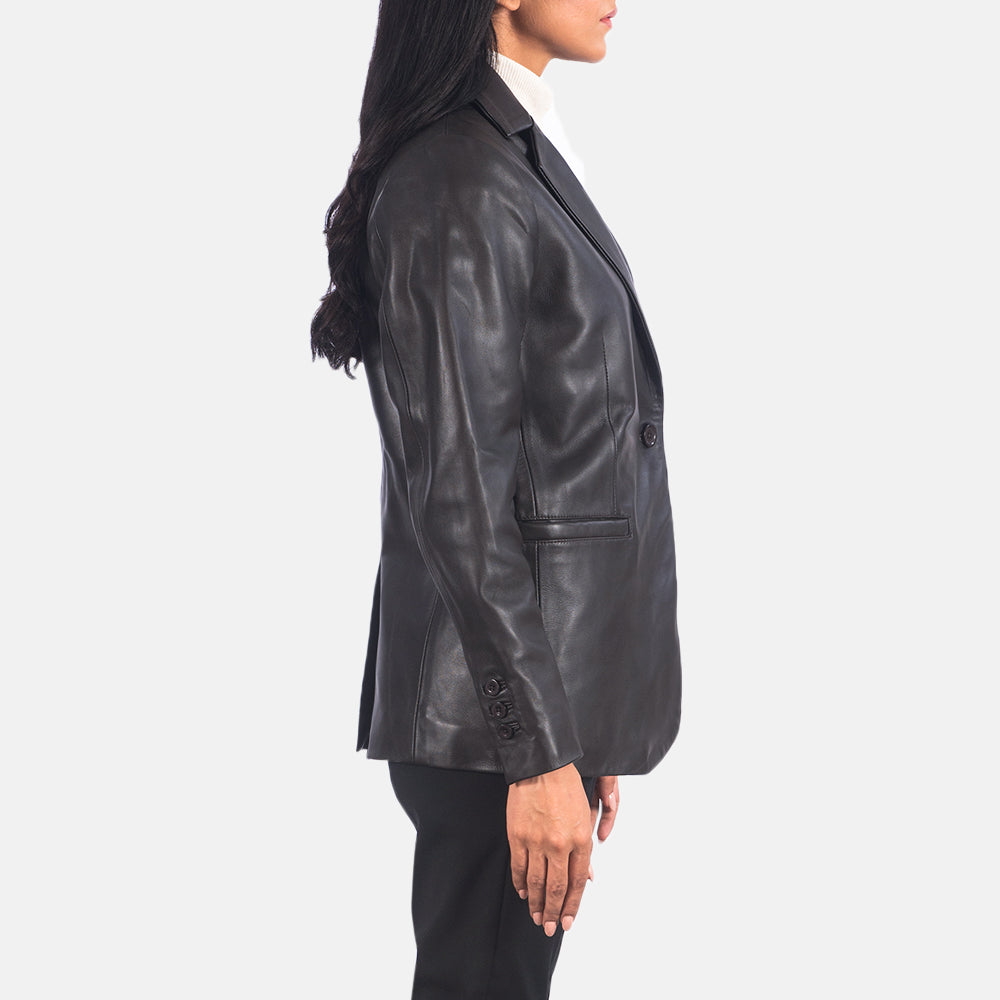 Norma Blazer en Cuir pour Femme – Vue produit alternative 5