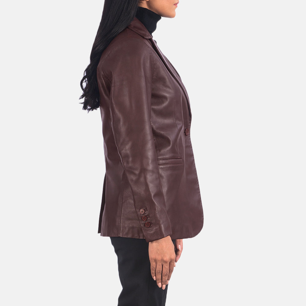 Norma Blazer en Cuir pour Femme – Vue produit alternative 5