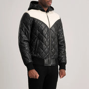 
Tan Brown Sheepskin Leather Bomber Jacket - Vue arrière montrant la carrure ajustée et l'ourlet net