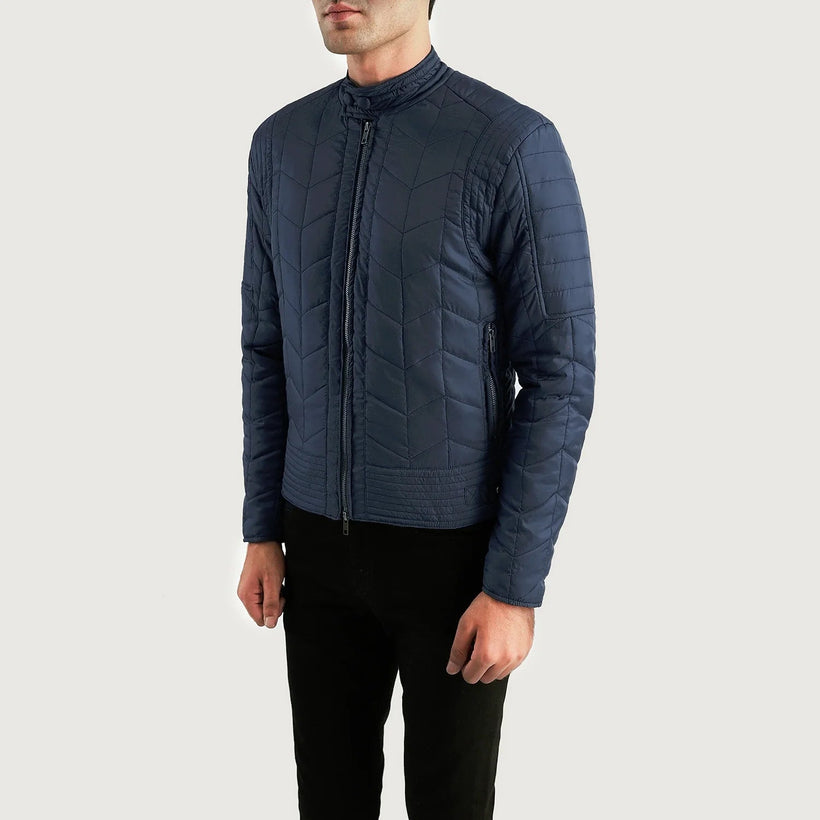 Nyle Matelassé Windbreaker Veste en Cuir pour Homme