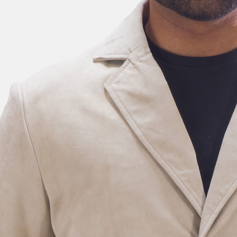 
Professor By Day Suede Blazer en Cuir pour Homme en Cuir pour Homme - Vue de profil mettant en valeur la coupe de manche ergonomique