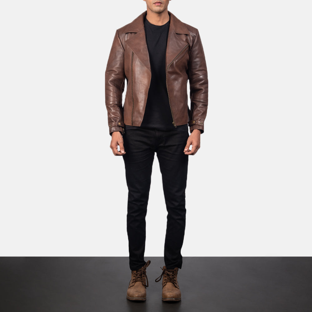 Raiden Veste Motard en Cuir pour Homme – Vue produit alternative 4