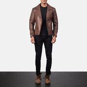 Raiden Veste Motard en Cuir pour Homme – Vue produit alternative 4