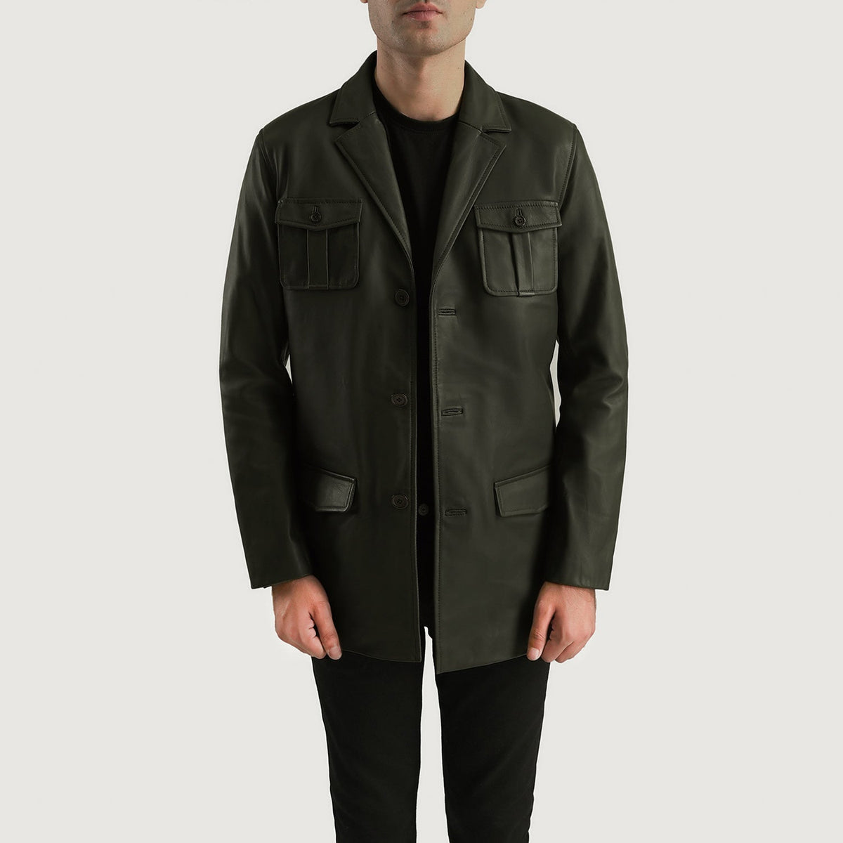 
Ray Cutler Veste en Cuir pour Homme – alternate product view 1