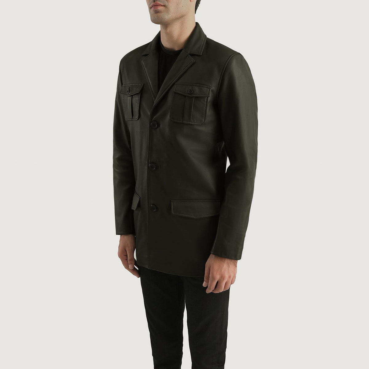 
Ray Cutler Veste en Cuir pour Homme – alternate product view 2